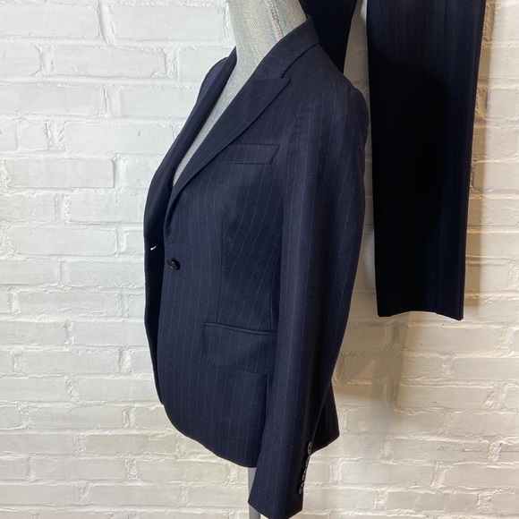 Stella McCartney Italian Navy Pinstripe Wool 2 Piece Suit Size 38 - Picture 5 of 16